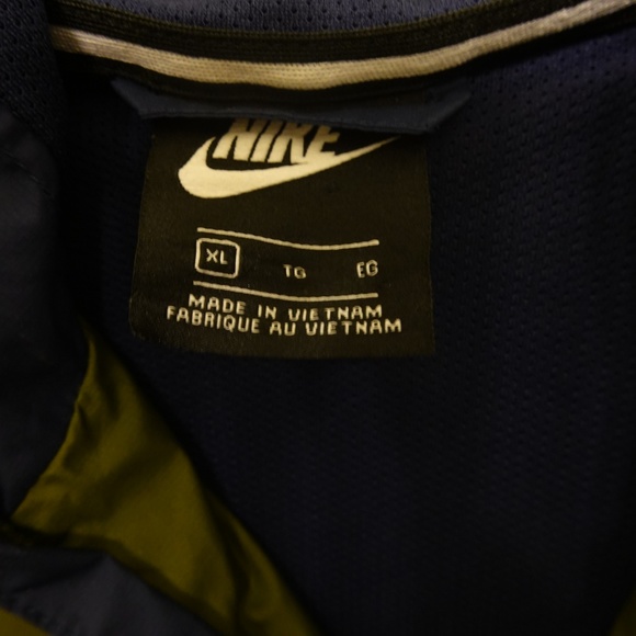 Nike Colorblock Windbreaker Jacket - Olive & Navy - Picture 3 of 4